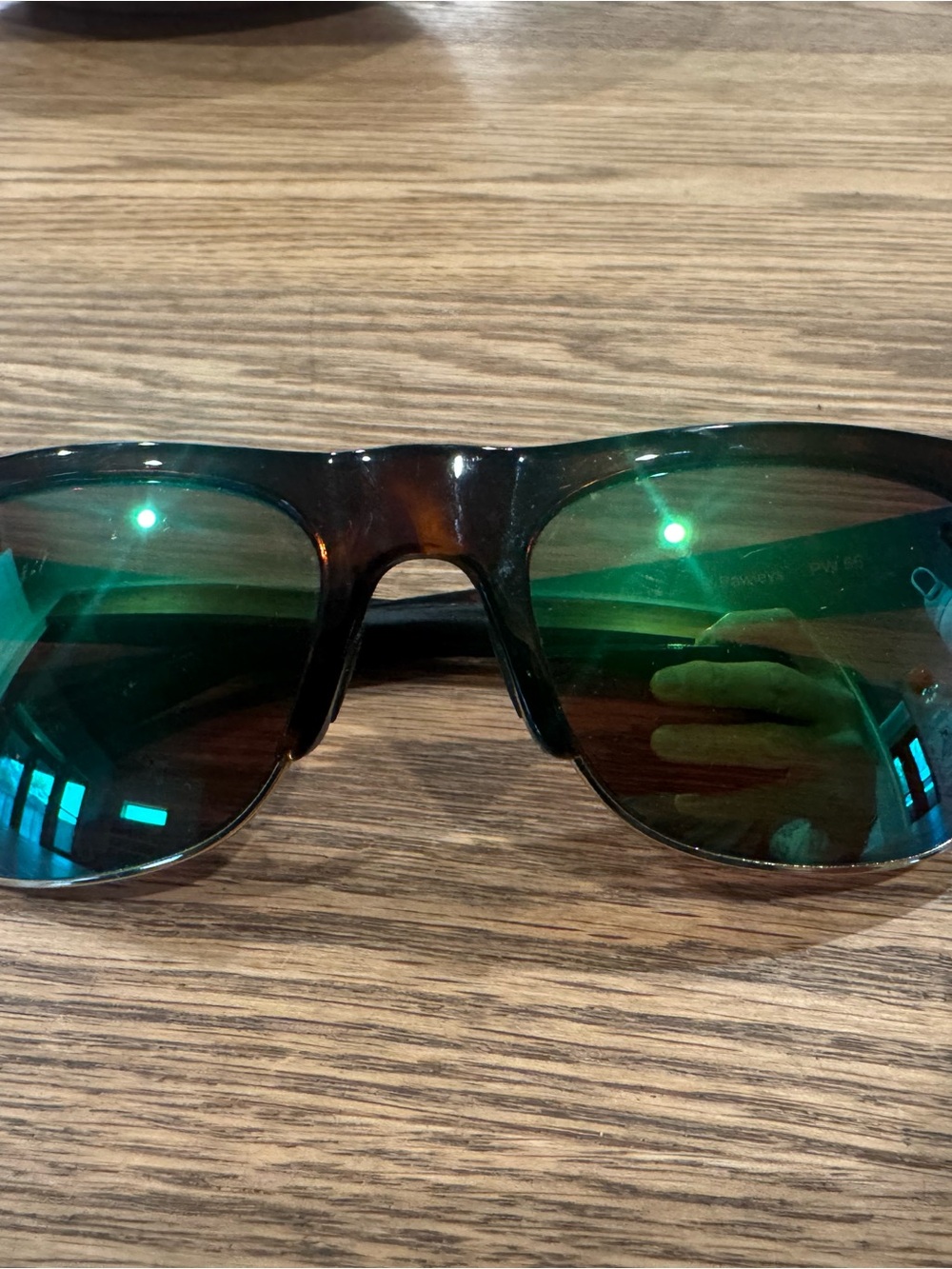 Costa Green Mirrored Lens Sunglasses with Brown Frame
